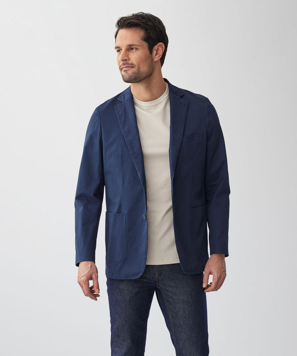 Casual Twill Sports Jacket - Washed Navy