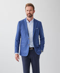 Tailored Fit GAZFLEX Performance Micro Print Sports Jacket - Blue