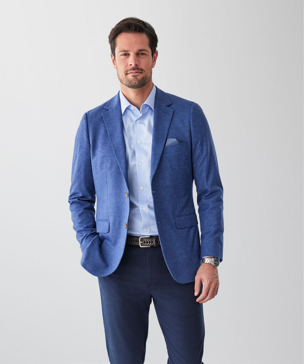 GAZFLEX Performance Micro Print Sports Jacket - Blue