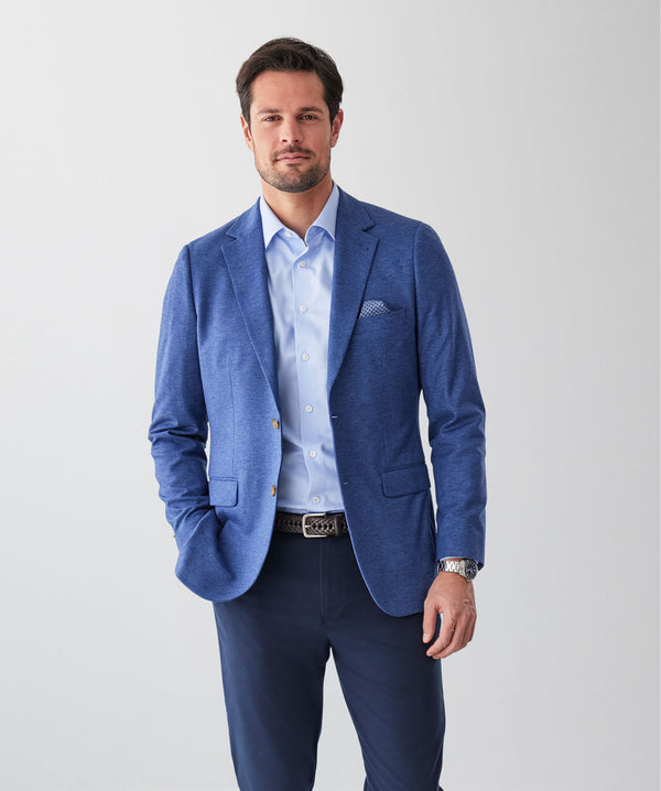 GAZFLEX Performance Micro Print Sports Jacket - Blue