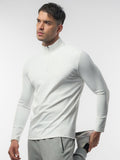 SmoothBlend Half Zip Mock Neck Tee: Zip Same Color