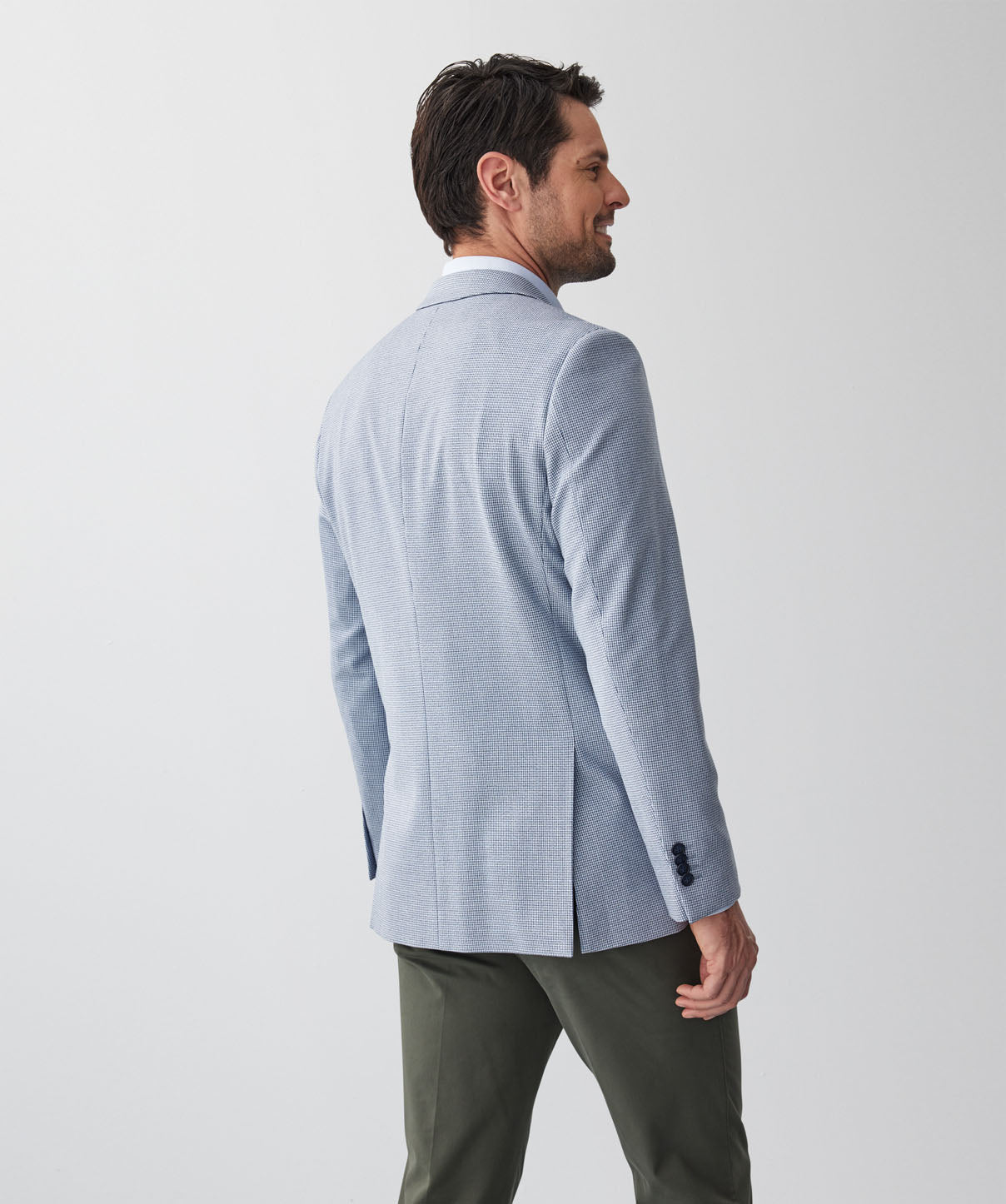 Performance Houndstooth Sports Jacket - Blue