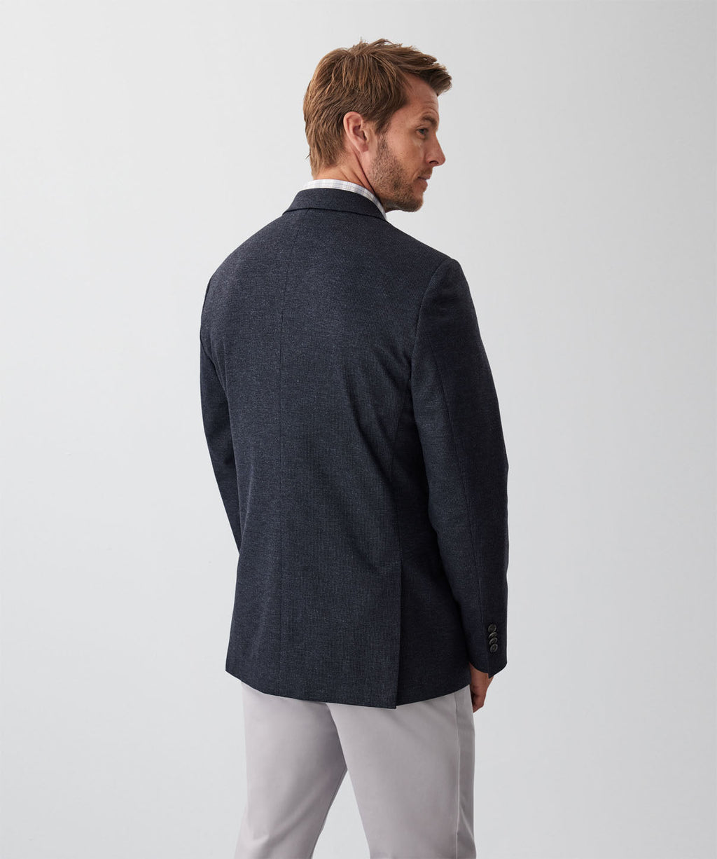 Performance Micro Print Sports Jacket - Charcoal