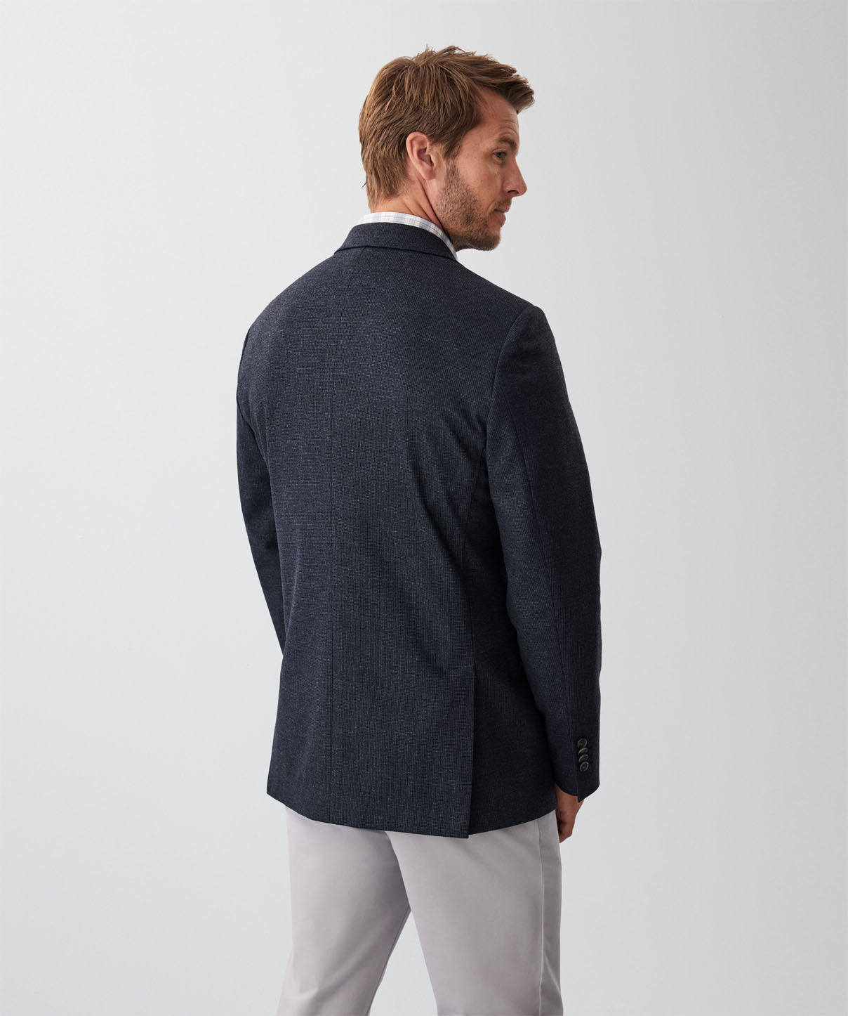 Performance Micro Print Sports Jacket - Charcoal