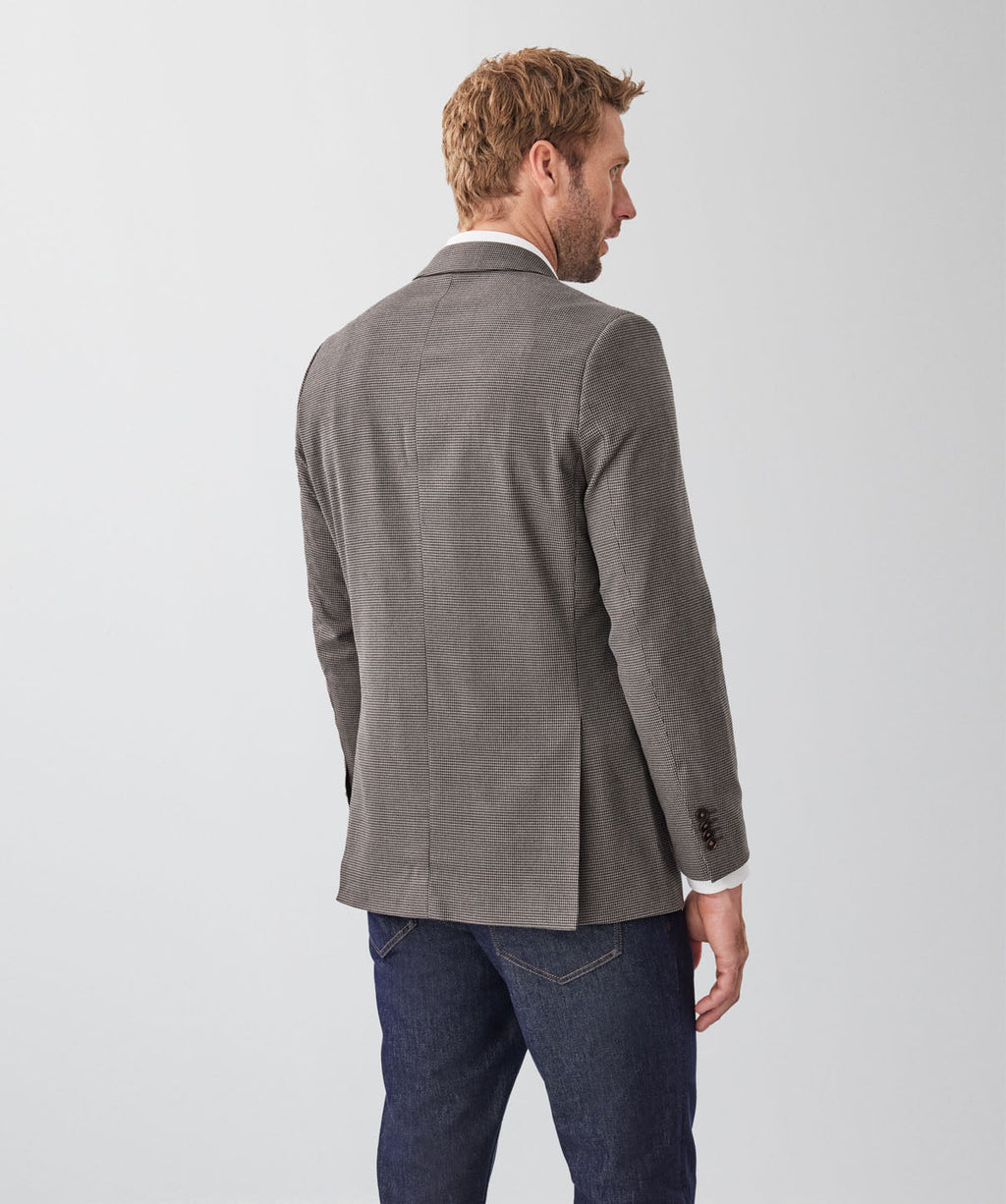 GAZFLEX Performance Houndstooth Sports Jacket - Mocha