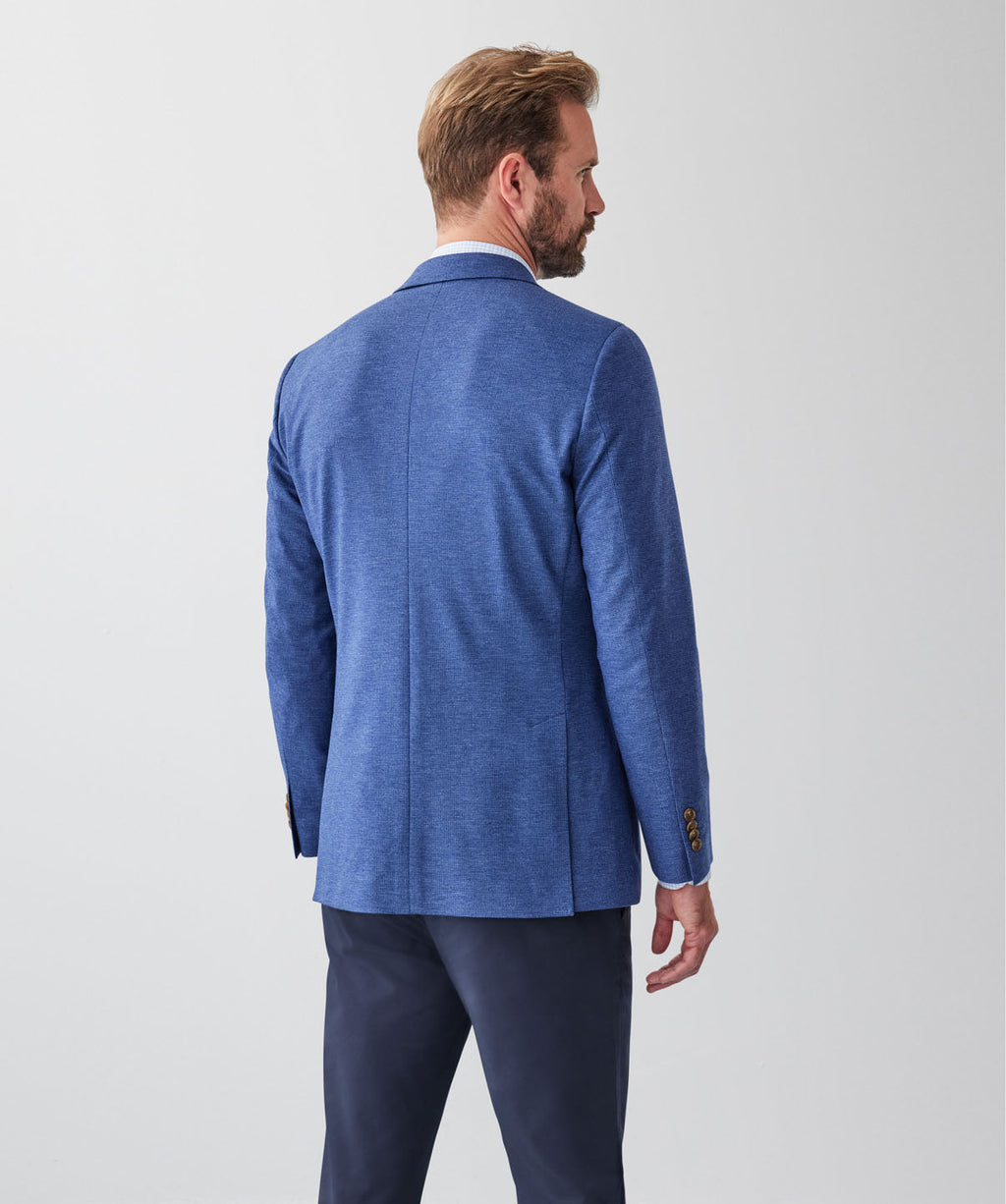 Tailored Fit GAZFLEX Performance Micro Print Sports Jacket - Blue