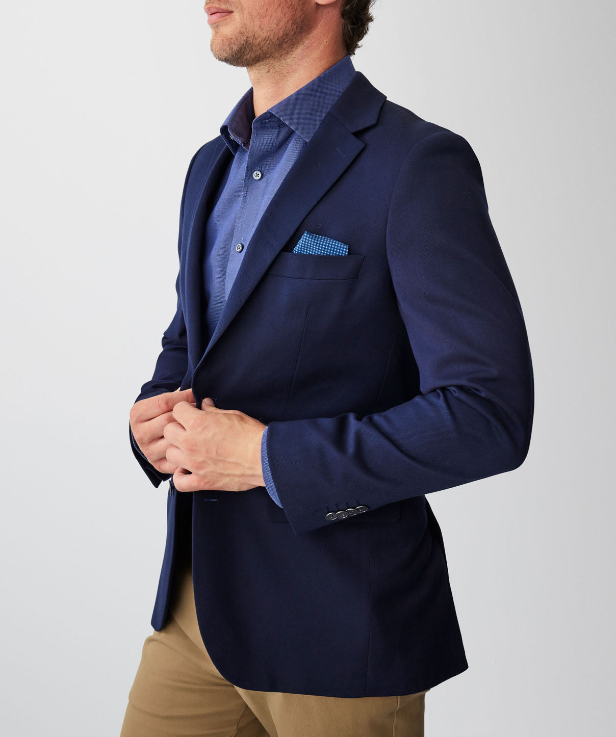 Performance Stretch Sports Jacket - Navy