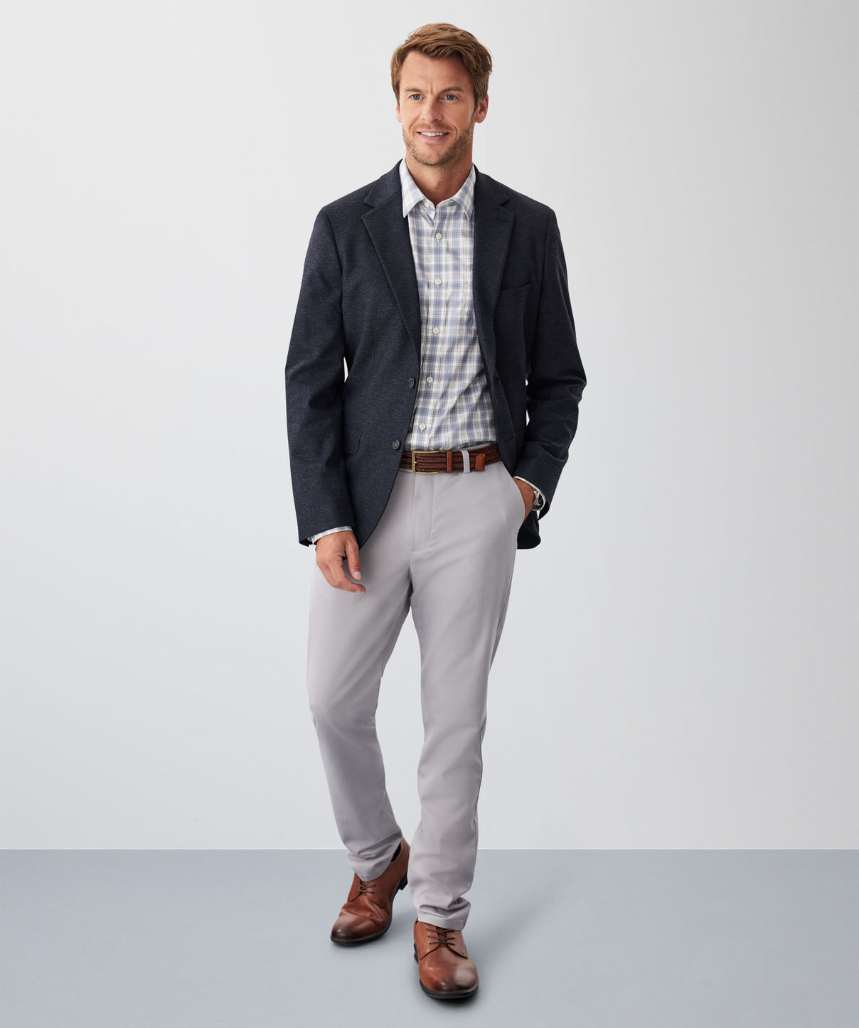 Performance Micro Print Sports Jacket - Charcoal