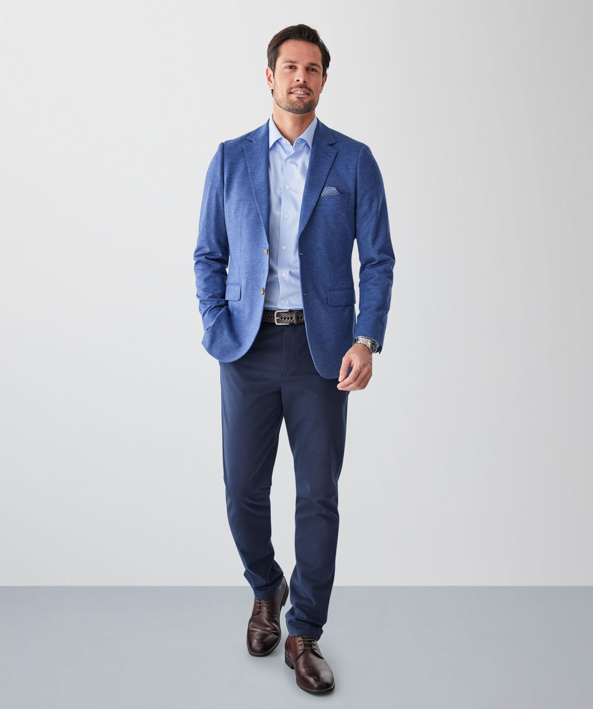 GAZFLEX Performance Micro Print Sports Jacket - Blue