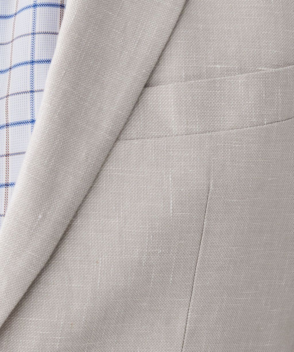 Linen Blend Sports Jacket - Bone