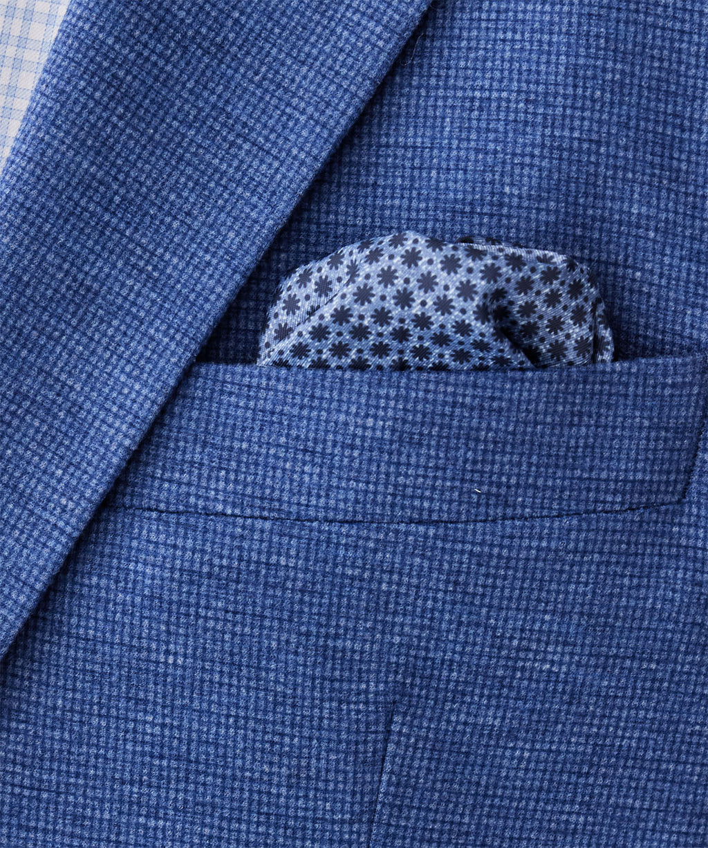 Tailored Fit GAZFLEX Performance Micro Print Sports Jacket - Blue