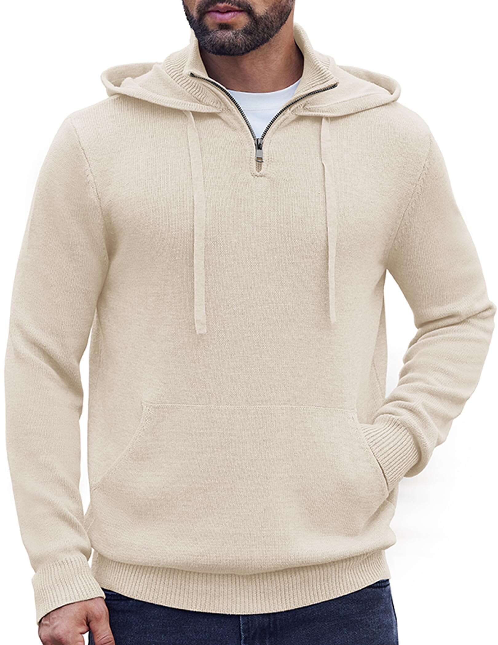 Casual Turtleneck Knit Hoodie (US Only)
