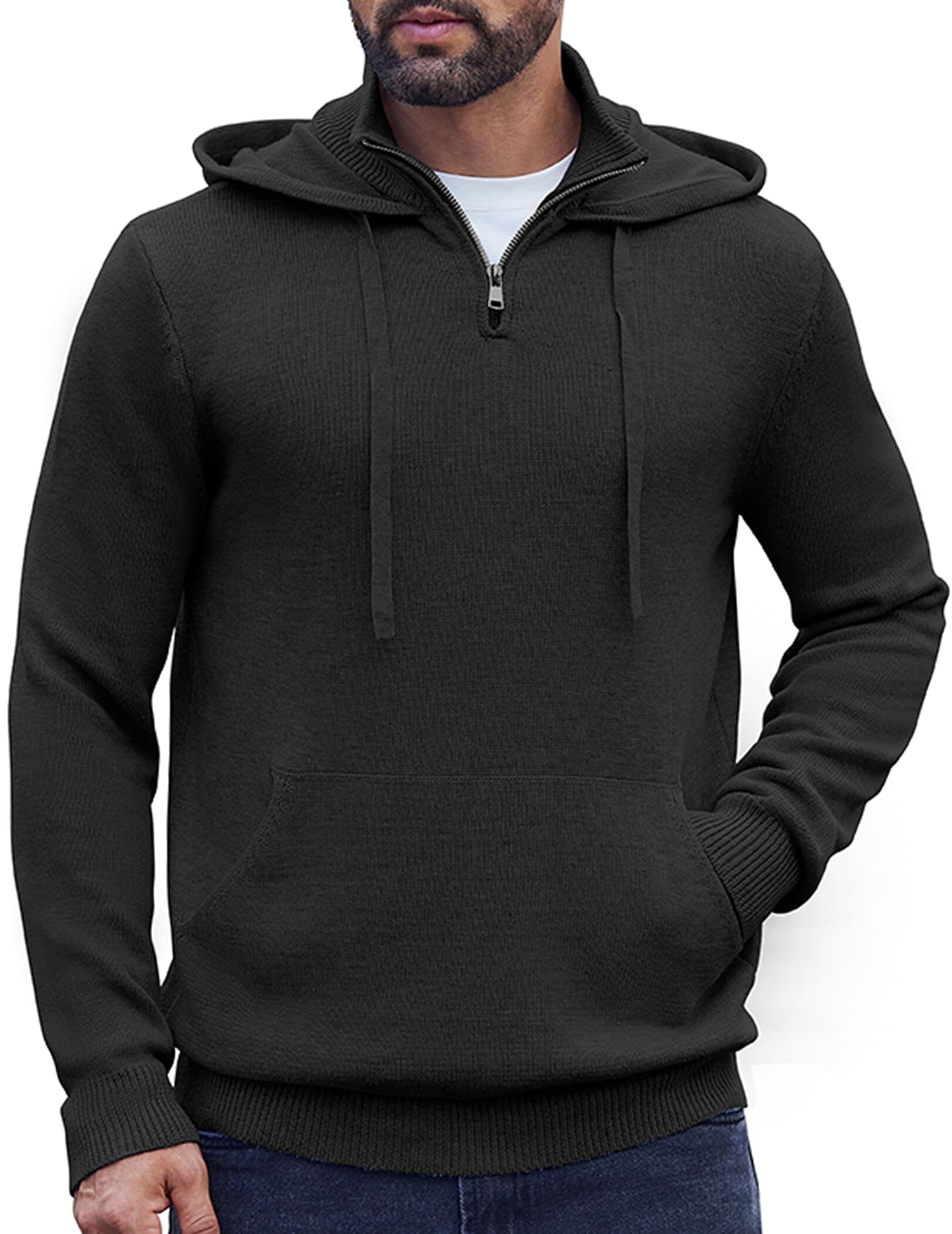 Casual Turtleneck Knit Hoodie (US Only)