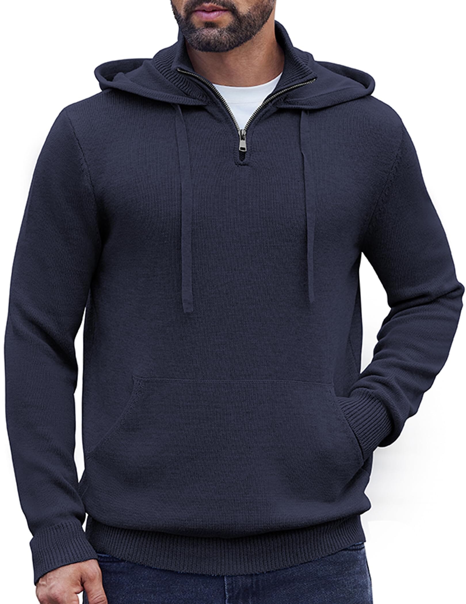 Casual Turtleneck Knit Hoodie (US Only)