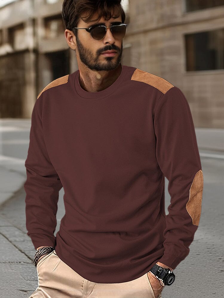 Leisure Colorblock Patchwork Sweatshirt